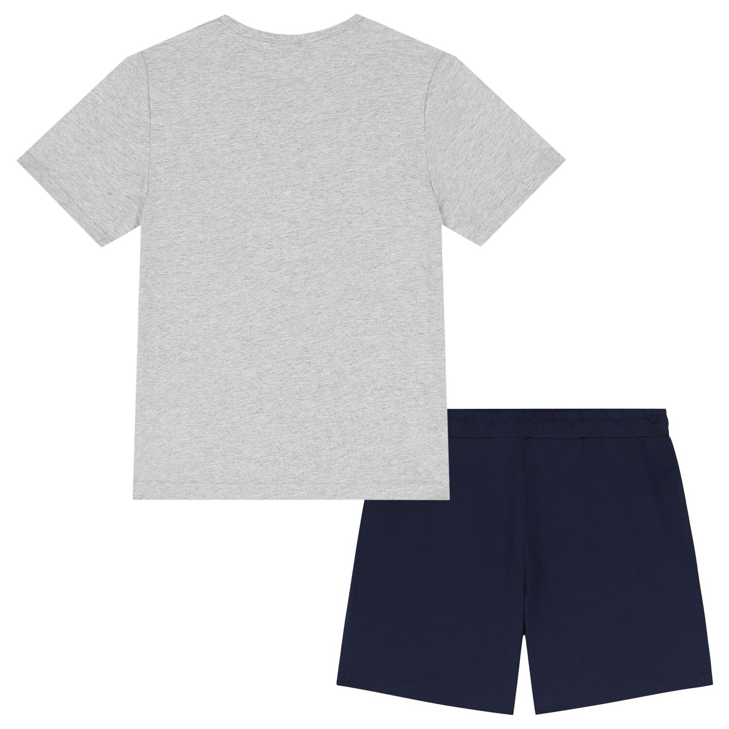 Boys Grey & Navy Blue Logo Shorts Set, 2, hi-res image number null