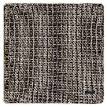 Beige & Black Logo Baby Blanket