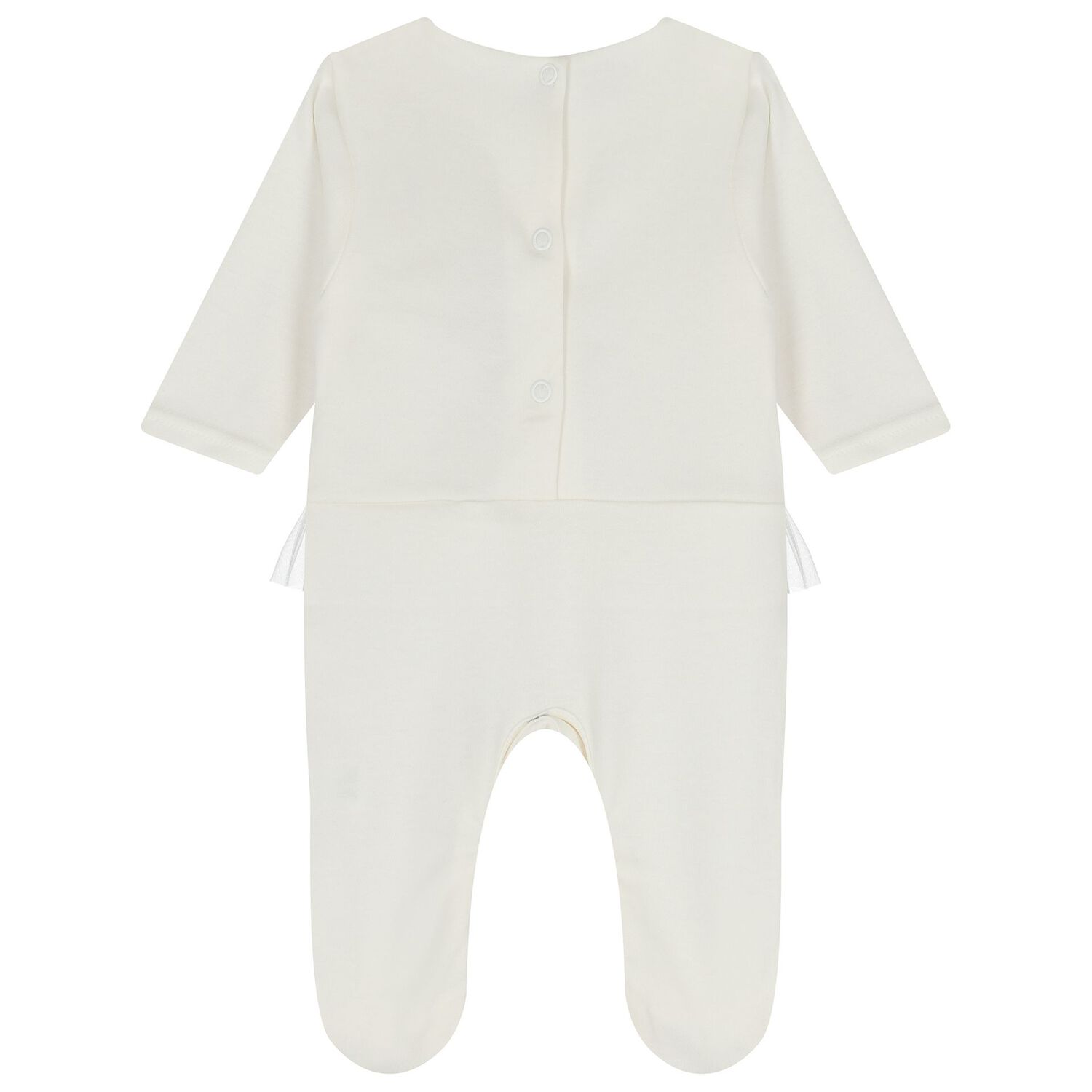 Baby Girls Ivory Bunnies Babygrow, 1, hi-res