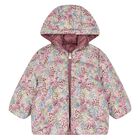 Younger Girls Rose Gold & Pink Floral Reversible Coat, 1, hi-res