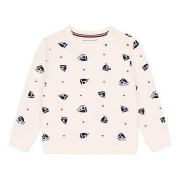 Ivory Sailboat Logo Baby Sweatshirt