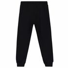 بنطلون رياضى بالشعار باللون الاسود, 1, hi-res