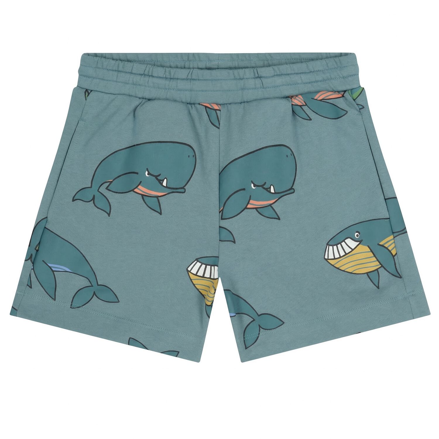 Boys Blue Whale Shorts, 1, hi-res
