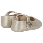 Baby Girls Gold Pre Walker Shoes, 1, hi-res