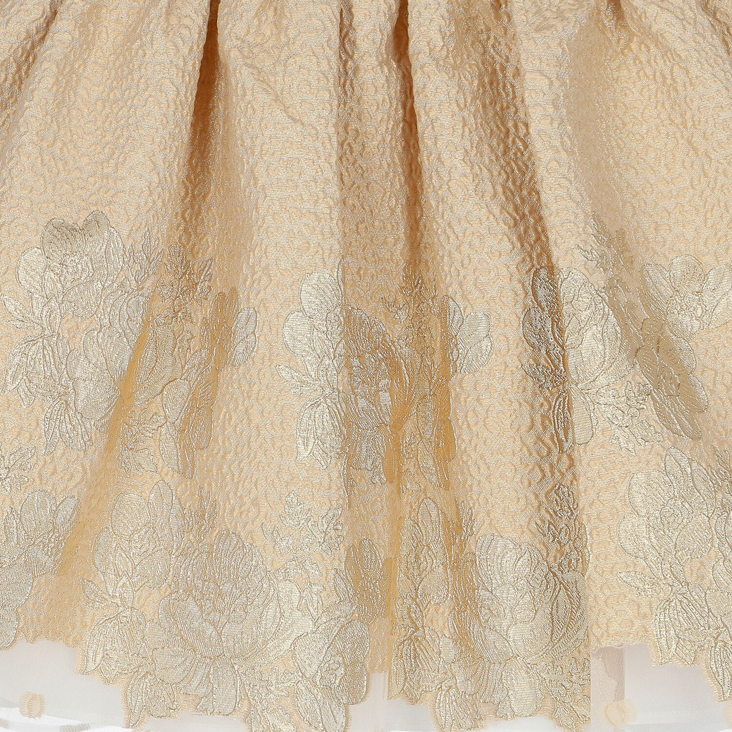 فستان عيد بروكاد باللون الذهبي, 1, hi-res image number null
