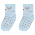 Baby Boys Blue & Ivory Socks ( 4-Pack ), 1, hi-res