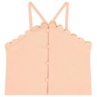 Girls Orange Flower Crepe Shorts Set, 1, hi-res