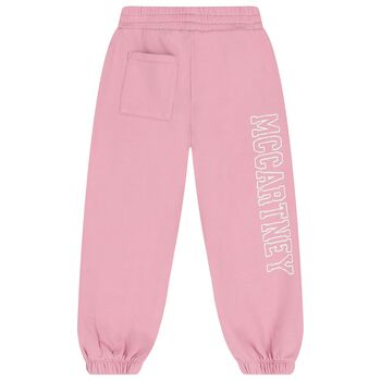 Girls Pink Logo Joggers