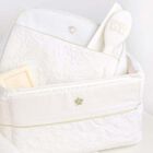 Baby White & Gold Accessory Basket, 1, hi-res