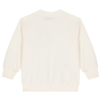 Ivory Teddy Bear Logo Sweatshirt