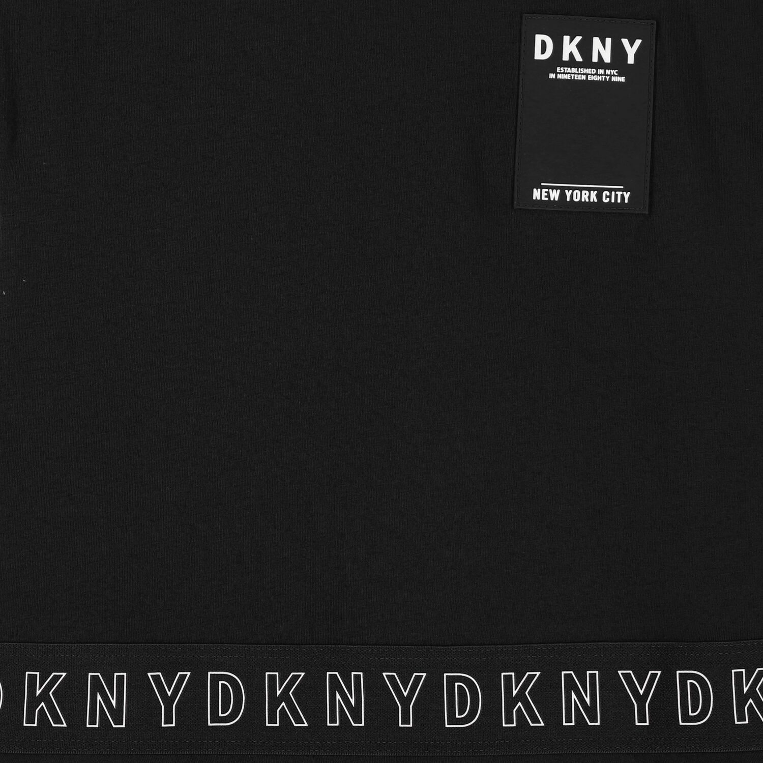 فستان بالشعار باللون الأسود, 1, hi-res