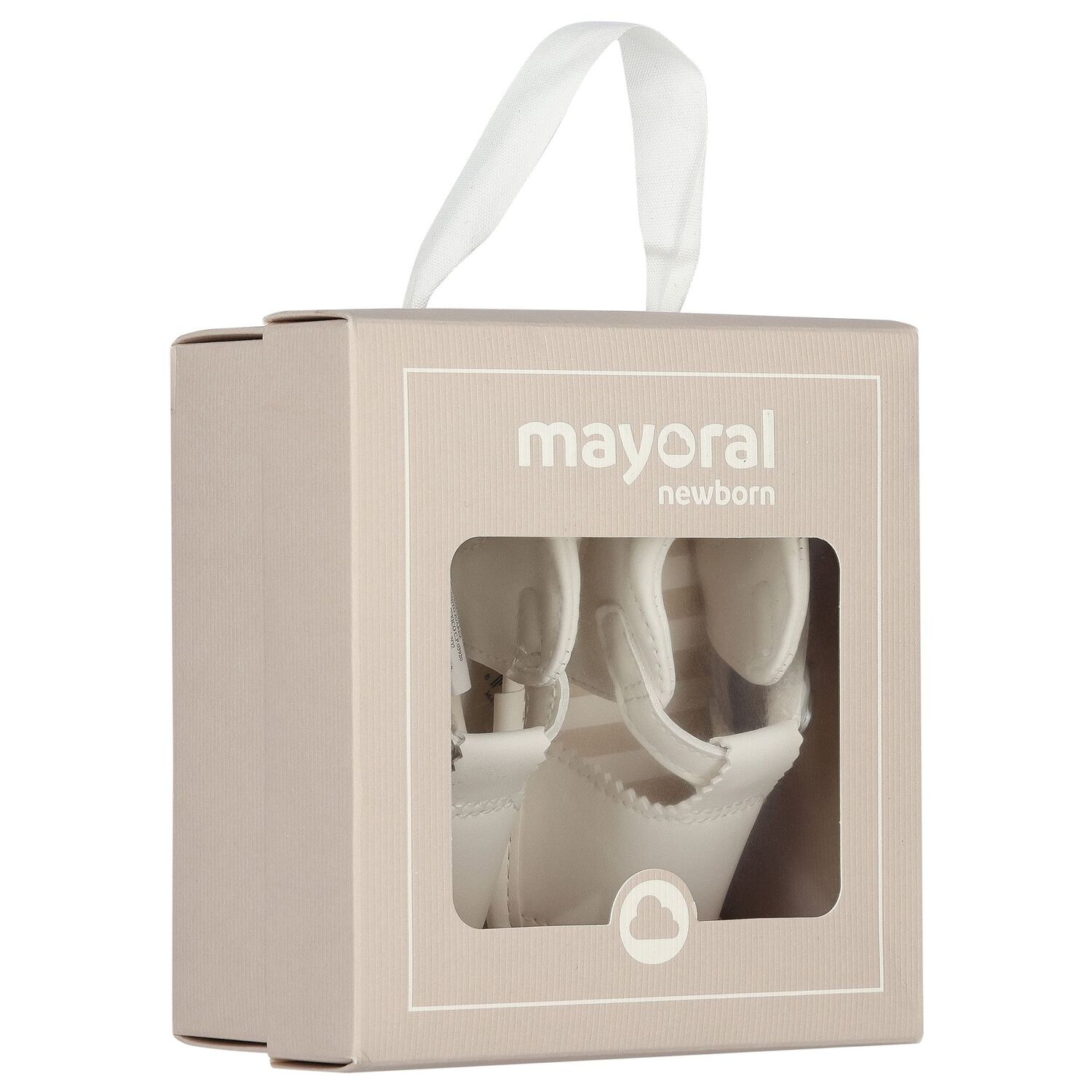 Baby Girls White Sandals, 1, hi-res