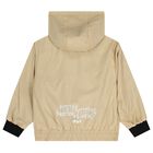 Boys Black & Beige Reversible Hooded Zip Up Top, 1, hi-res