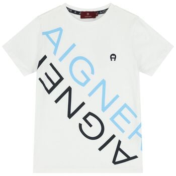 Boys White Logo T-Shirt
