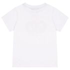 Boys White Logo T-Shirt, 3, hi-res