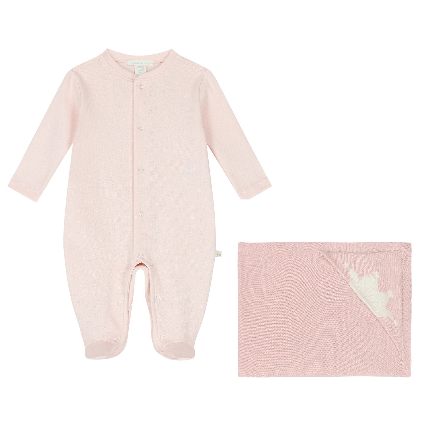 Baby Girls Pink Angel Wings Babygrow Set, 2, hi-res image number null
