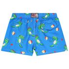 Boys Blue Crocodile Swim Shorts, 1, hi-res