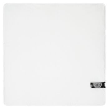 White & Silver Logo Blanket