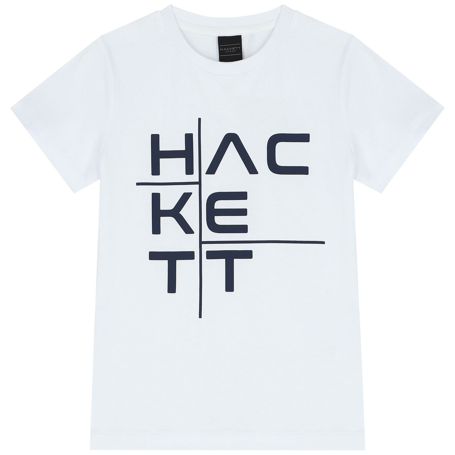 تيشيرت أولاد بالشعار باللون الابيض, 1, hi-res