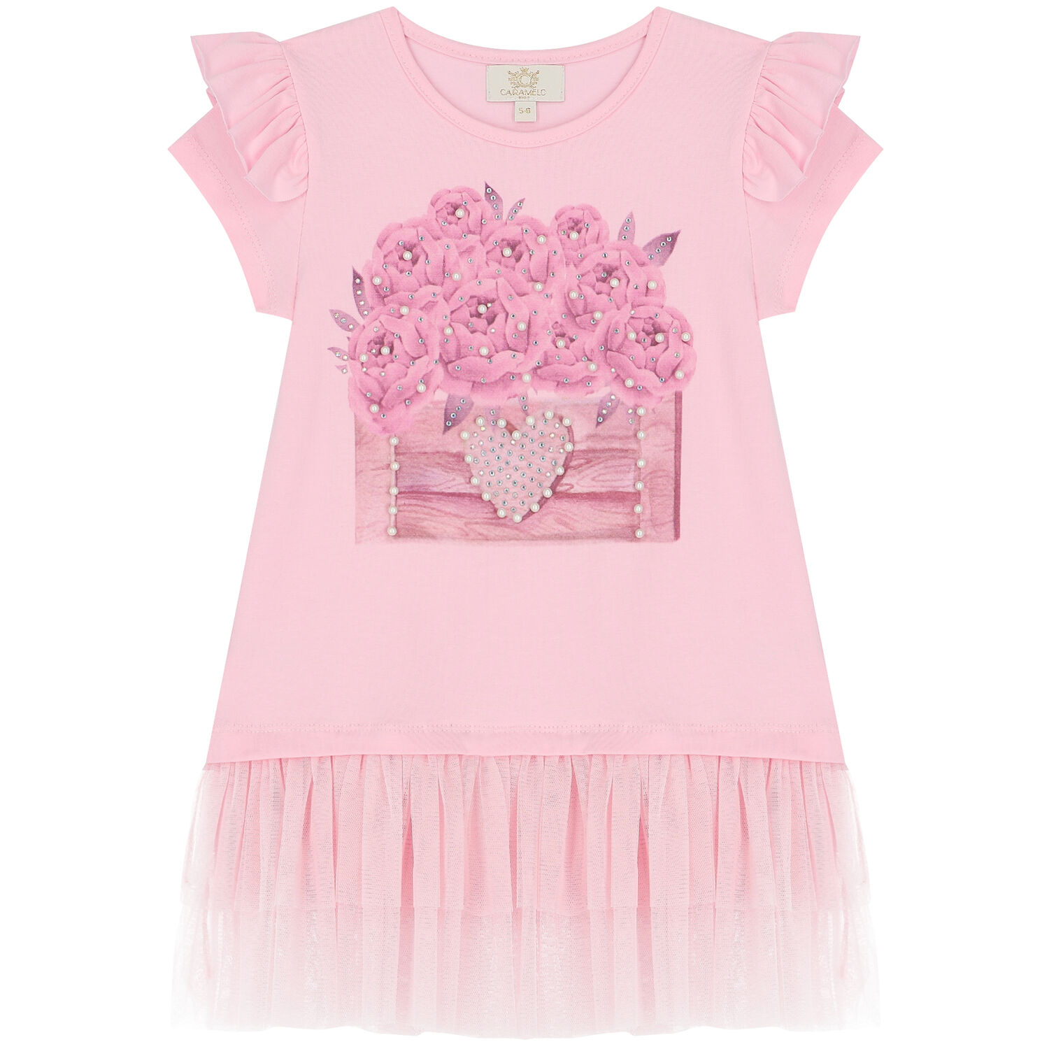 طقم ليغينز باللون الوردي للبنات, 1, hi-res