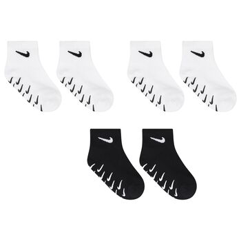 White & Black Logo Socks ( 3-Pack )