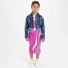 تيشيرت باللون أبيض مطرز بشعار للبنات, 1, hi-res