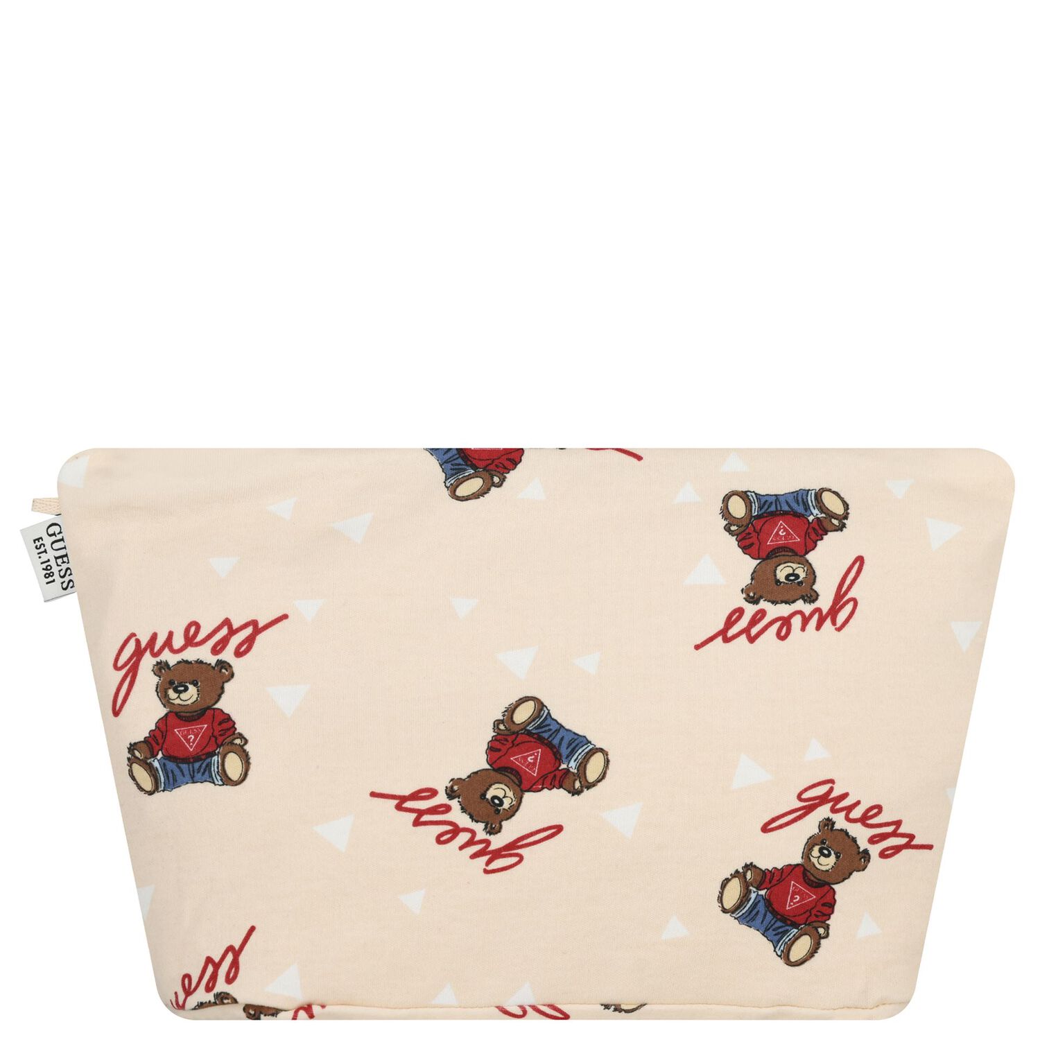 طقم ملابس أطفال بشعار دب تيدي باللونين بيج وأبيض, 4, hi-res