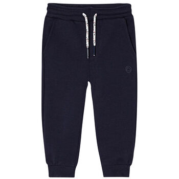 Younger Boys Navy Logo Joggers