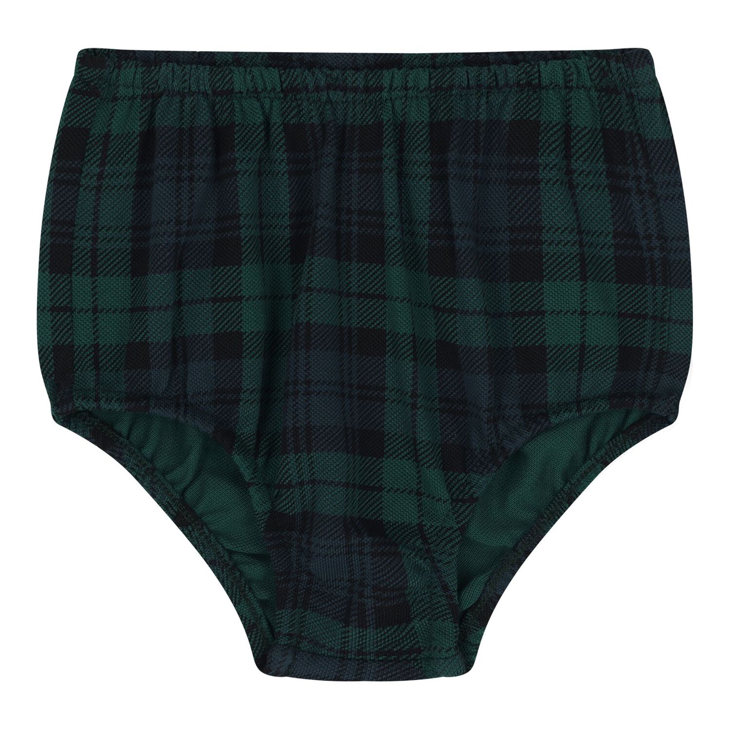 Baby Girls Green & Black Tartan Dress Set, 1, hi-res
