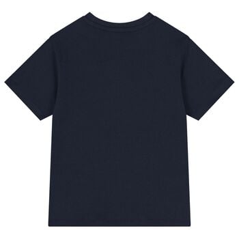 Boys Navy Blue Football T-Shirt