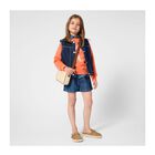 Girls Blue Logo Shorts, 1, hi-res