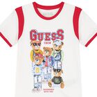 تيشيرت أولاد بالشعار باللون الأبيض, 1, hi-res