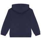 Navy Blue Teddy Bear Logo Hooded Top, 2, hi-res