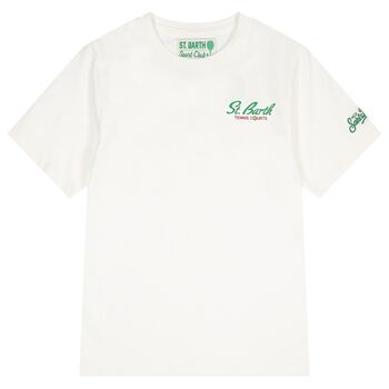 تيشيرت للأولاد بتصميم سنوبي باللون العاجي