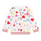 بدلة بنات رياضية بالشعار باللون الأبيض والوردي, 1, hi-res