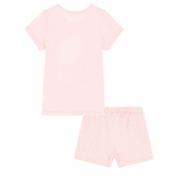Girls Pink Logo Pyjamas