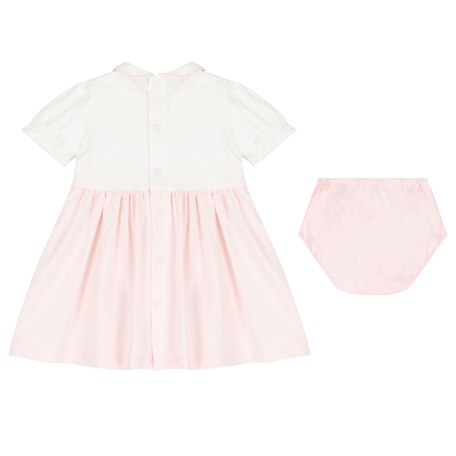 Baby White & Pink Floral Dress Set, 1, hi-res
