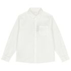 Boys White Linen Shirt, 1, hi-res