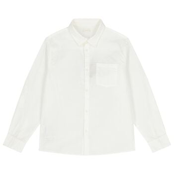Boys White Linen Shirt