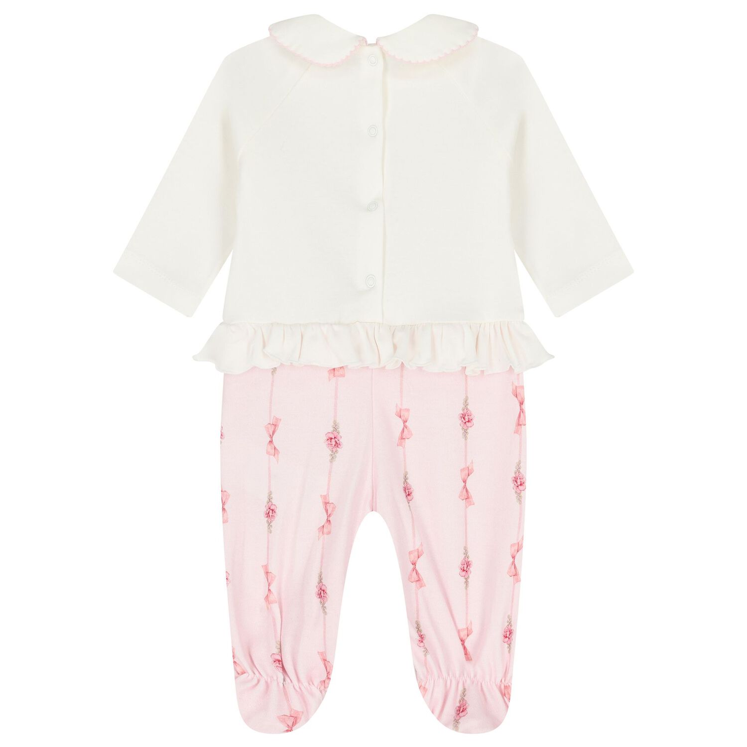 Baby Girls Ivory & Pink Carousel Babygrow Gift Set, 1, hi-res