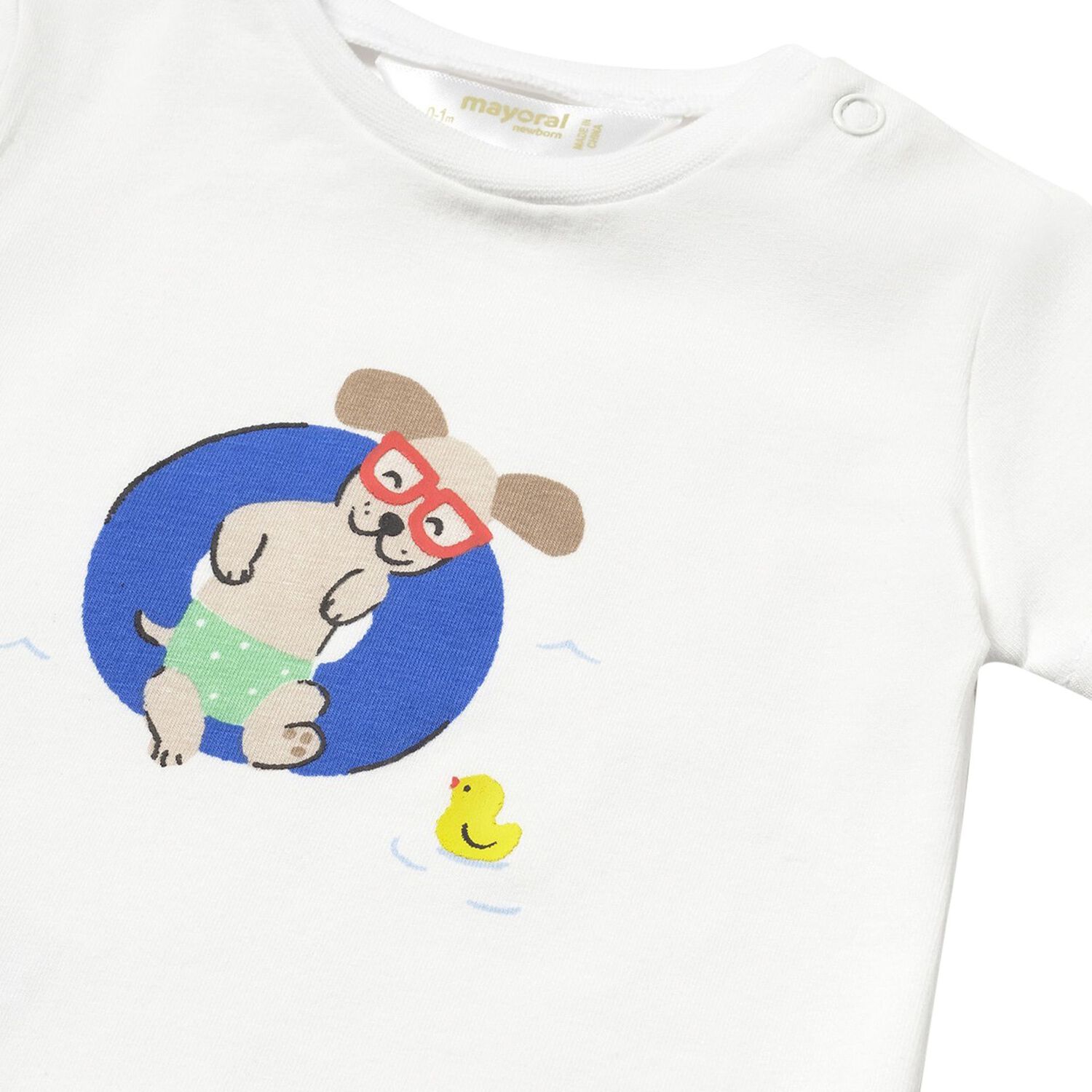 طقم شورت أولاد  باللون الأبيض والأخضر, 1, hi-res