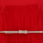 فستان بنات تول باللون الأحمر, 1, hi-res