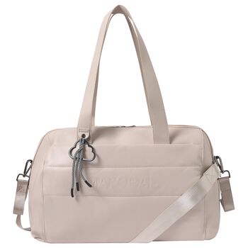 Beige Faux Leather Changing Bag