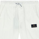 Boys White Logo Chino Shorts, 1, hi-res