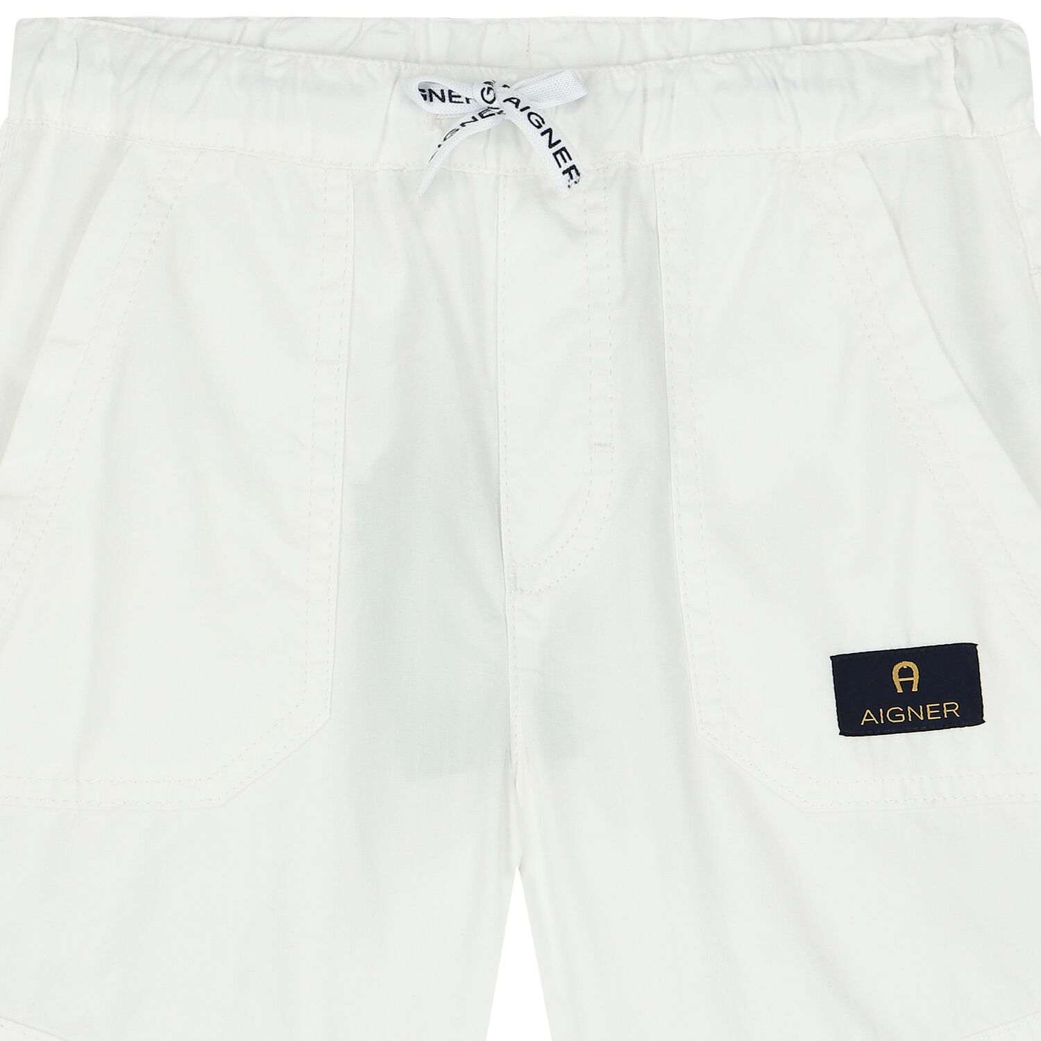 Boys White Logo Chino Shorts, 1, hi-res image number null