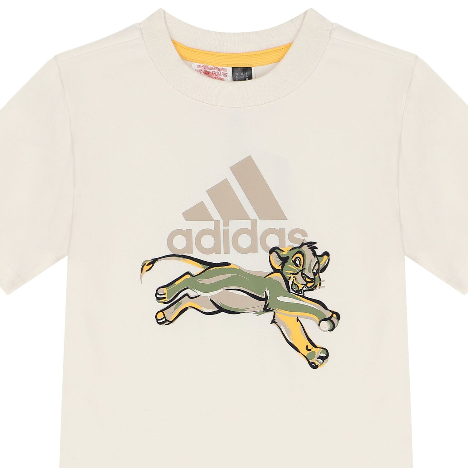 تيشيرت بالشعار باللون البيج, 1, hi-res