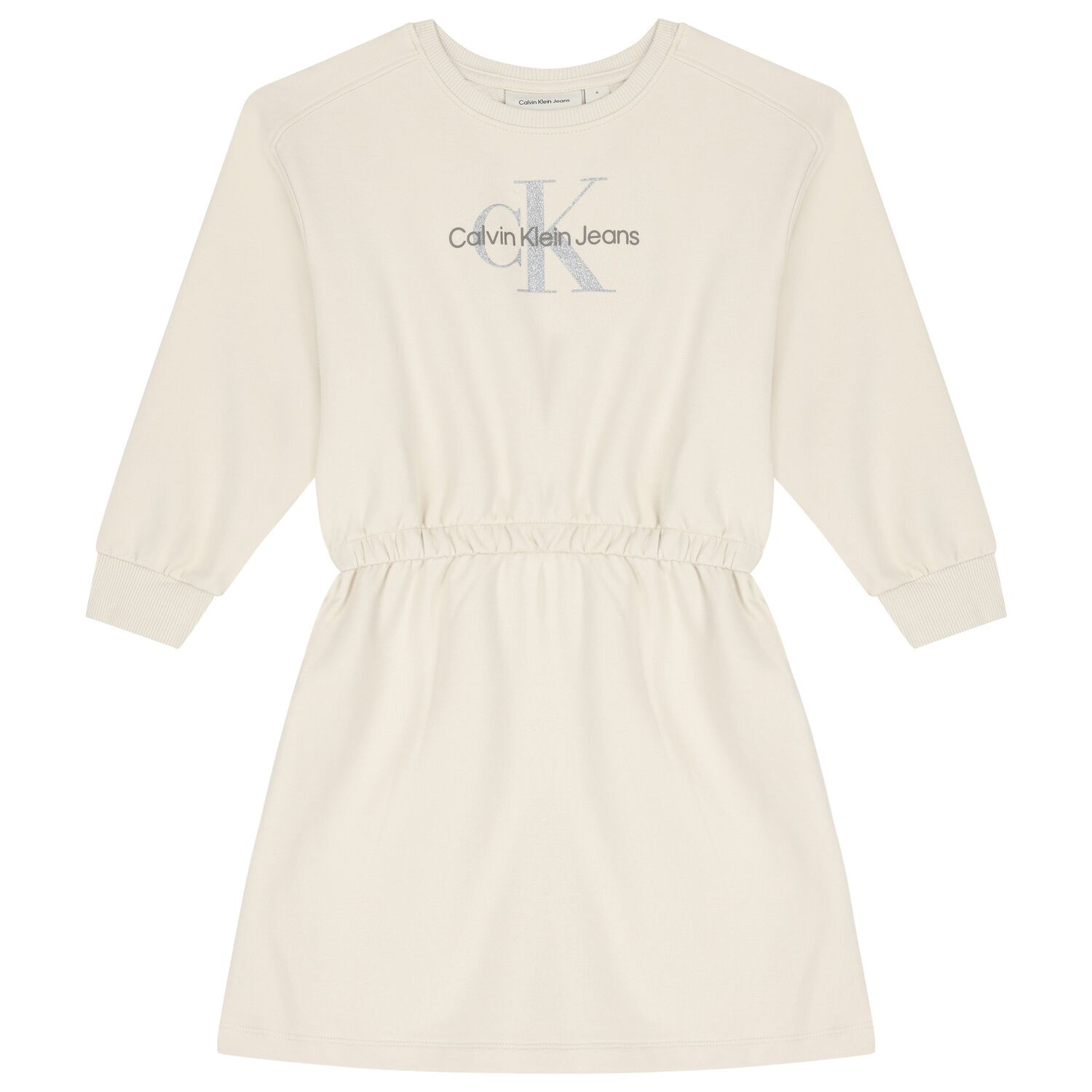 Girls Ivory Logo Dress, 2, hi-res image number null