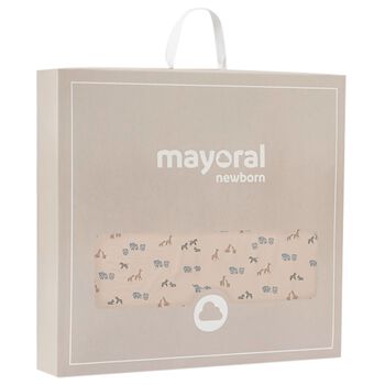 Beige Animals Baby Blanket