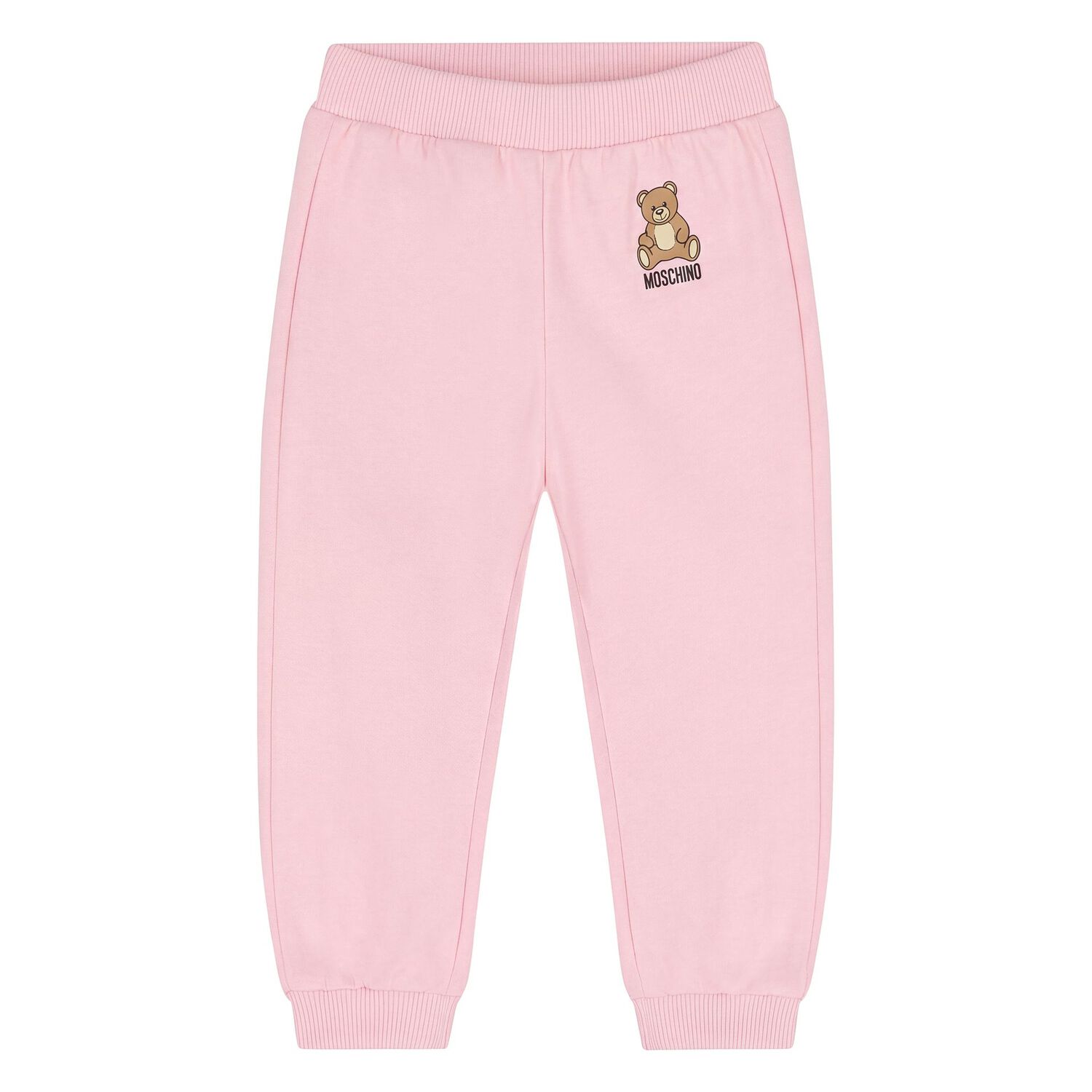 Younger Girls Pink Teddy Bear Logo Tracksuit , 5, hi-res