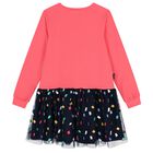 فستان تول باللون الوردي والكحلي للفتيات, 1, hi-res